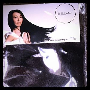 BELLAMI WRAP PONYTAIL EXTENSION, COLOR 1C.
